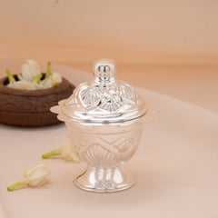 Stylish Design Silver Kumkum Chimil