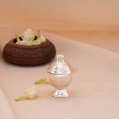 Cute Minimalist Design Silver Kumkum Chimil