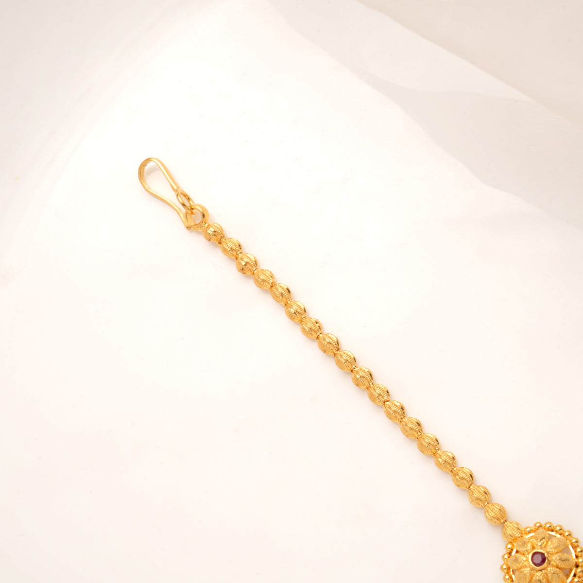 Beautiful Teardrop Enamel Golden Tikka