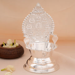 Divine Asta Lakshmi Silver Vilaku