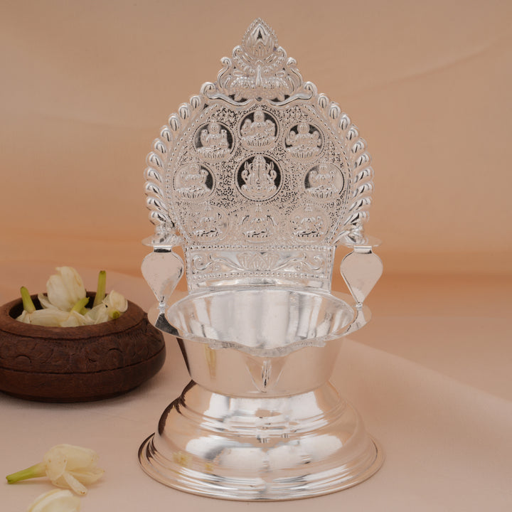 Divine Asta Lakshmi Silver Vilaku