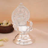 Divine Gaja Lakshmi Silver Vilaku