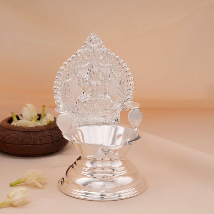 Goddess Kanchi Kamachi Amman Silver Vilaku