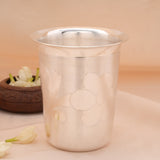 Classic Floral Design Silver Tumbler