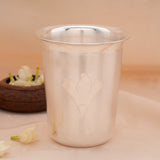 Classic Floral Design Silver Tumbler