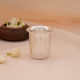Beautiful Lotus Engraved Silver Tumbler