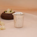 Tri Leaf Lotus Silver Embossed Tumbler
