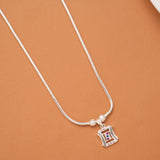 Ethnic Square Shaped Design Silver Women’s Chain