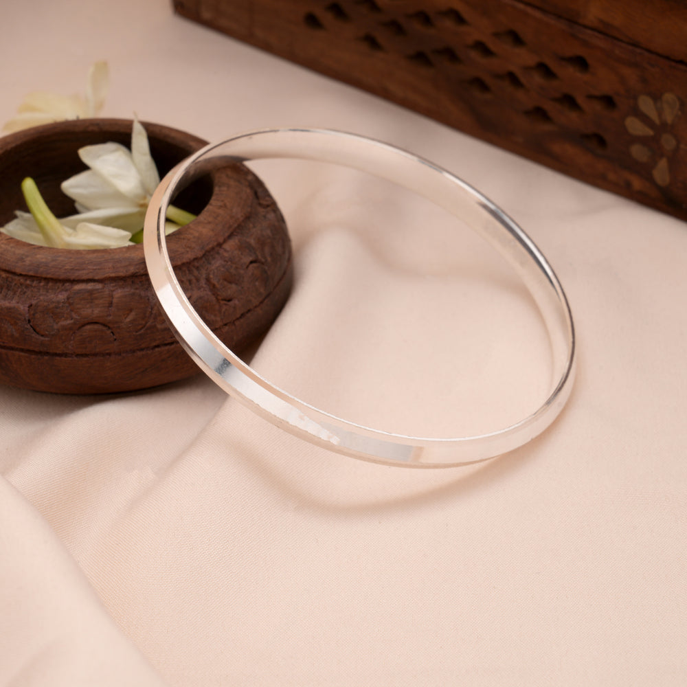 Modern Geometric Cut Silver Men's Kappu