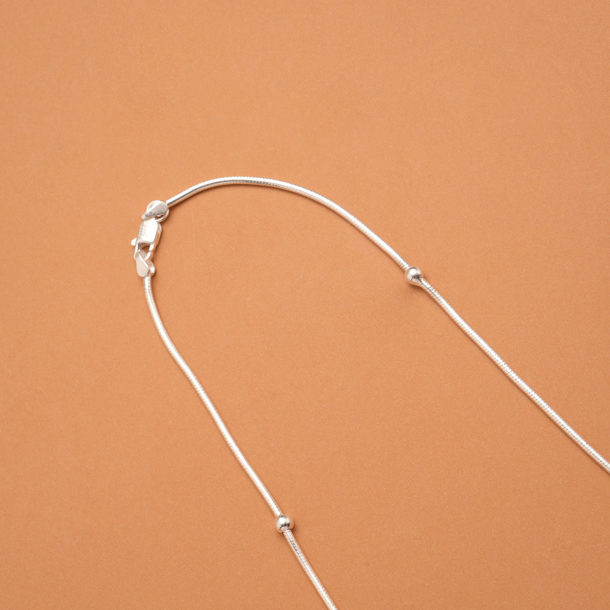 Minimalist Ball Design Silver Women’s Chain