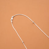 Minimalist Ball Design Silver Women’s Chain