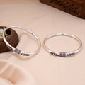 Majestic Enamel Ball Silver Baby Bangle
