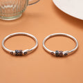 Classic Double Color Enamel Silver Bangles