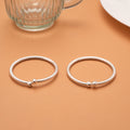 Classic Plain Design Silver Baby Bangles