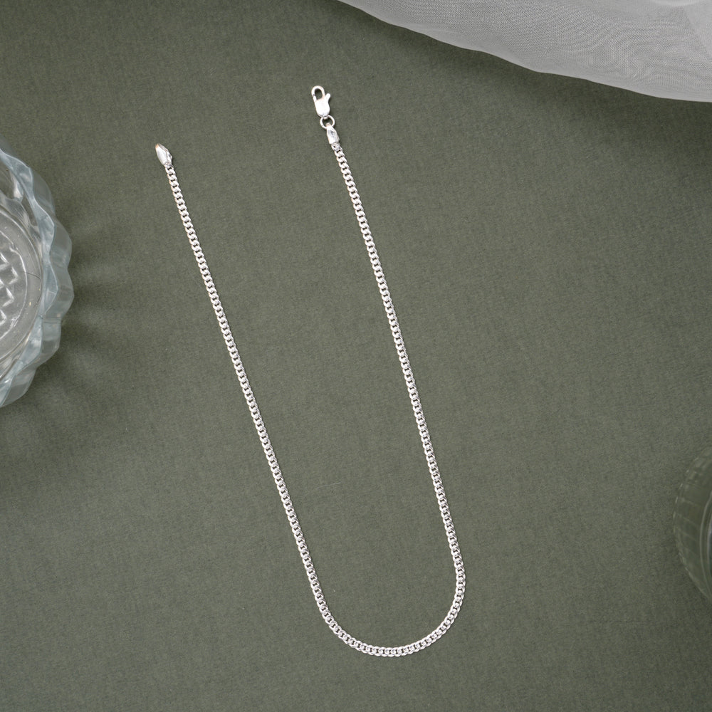 Minimal Cuban Link Men’s Silver Chain
