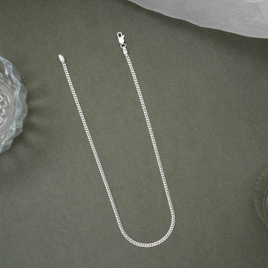Minimal Cuban Link Men’s Silver Chain