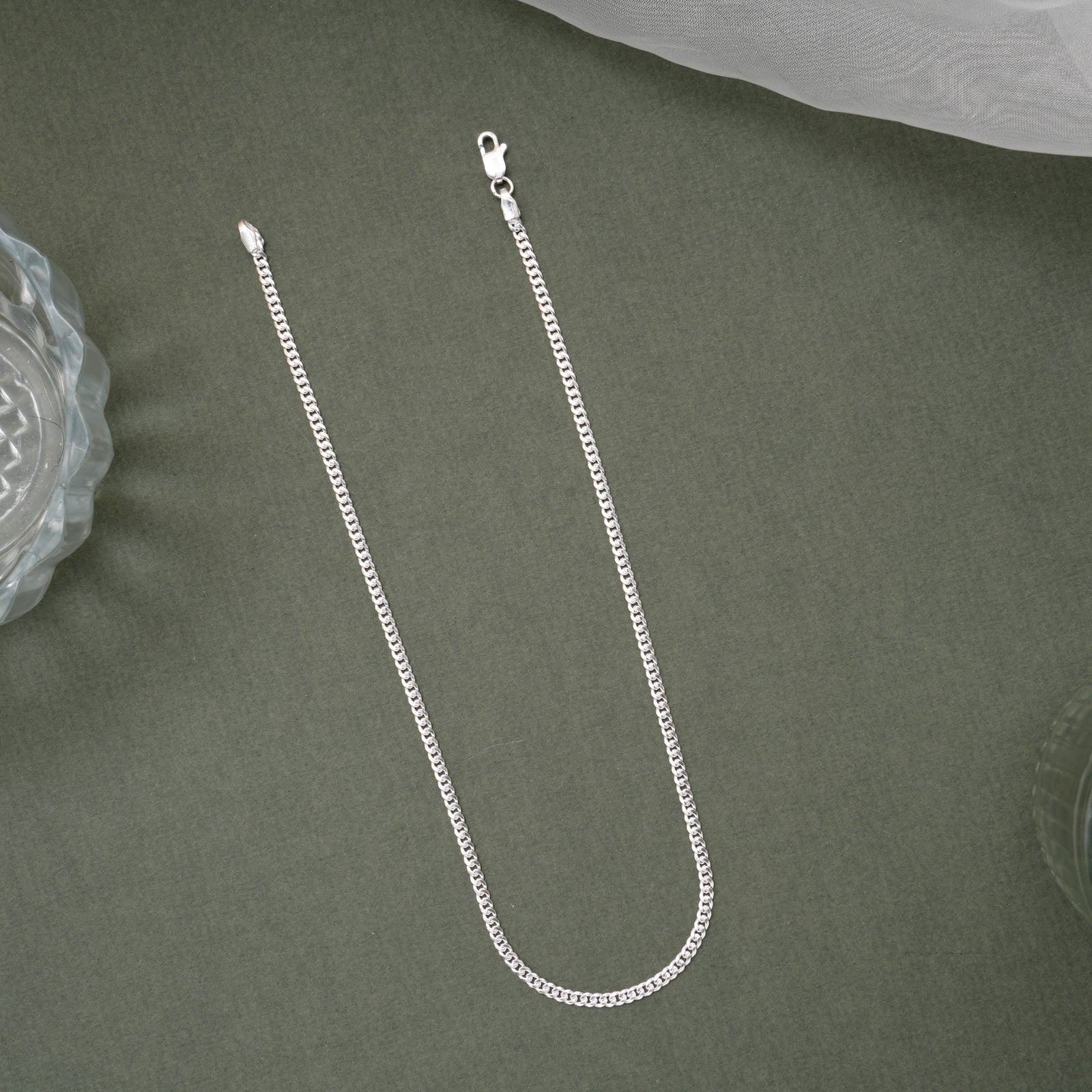 Minimal Cuban Link Men’s Silver Chain