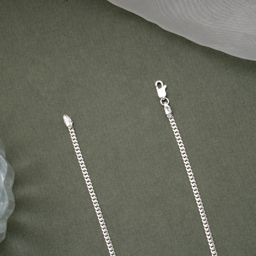Minimal Cuban Link Men’s Silver Chain