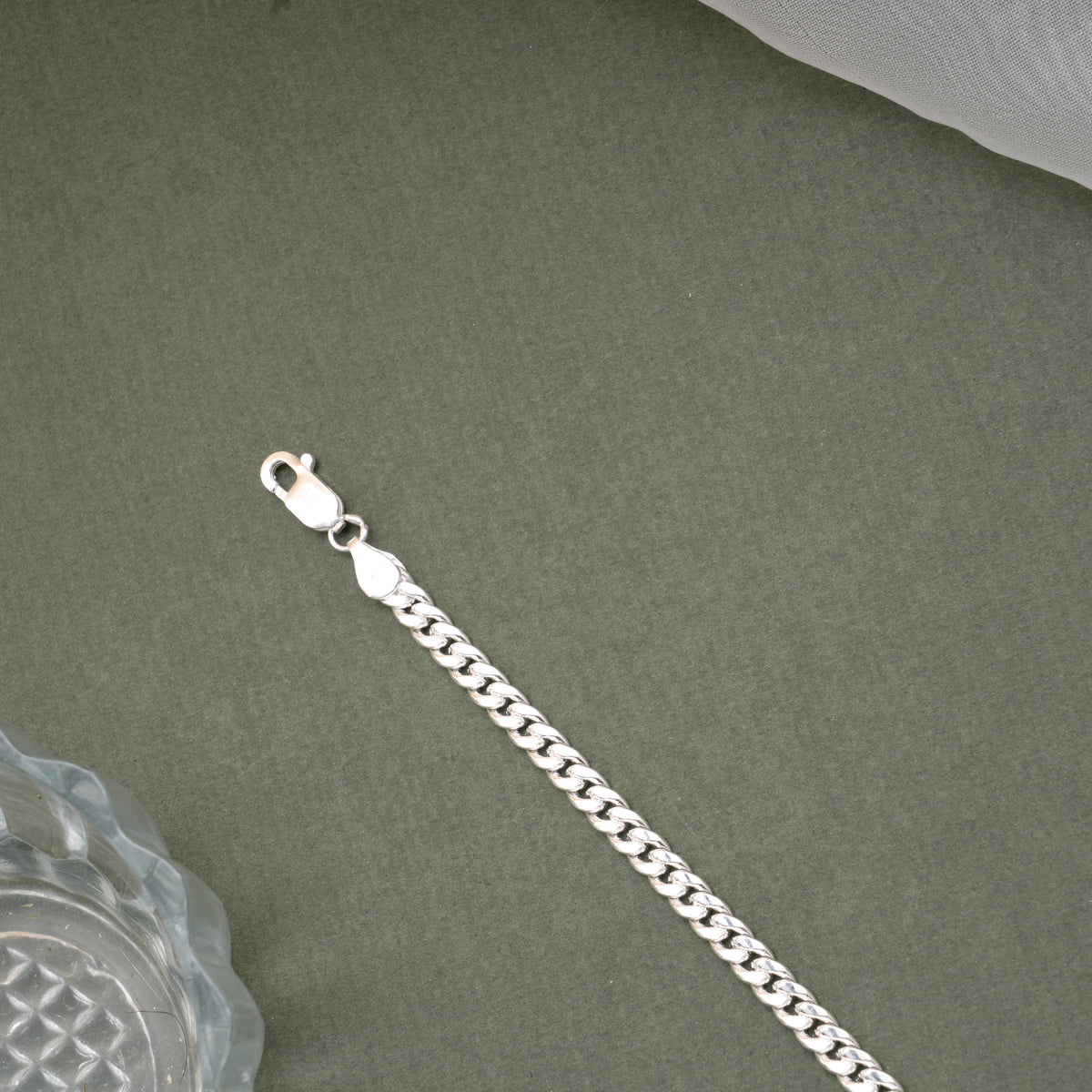Bold Figaro Design Silver Men’s Bracelet