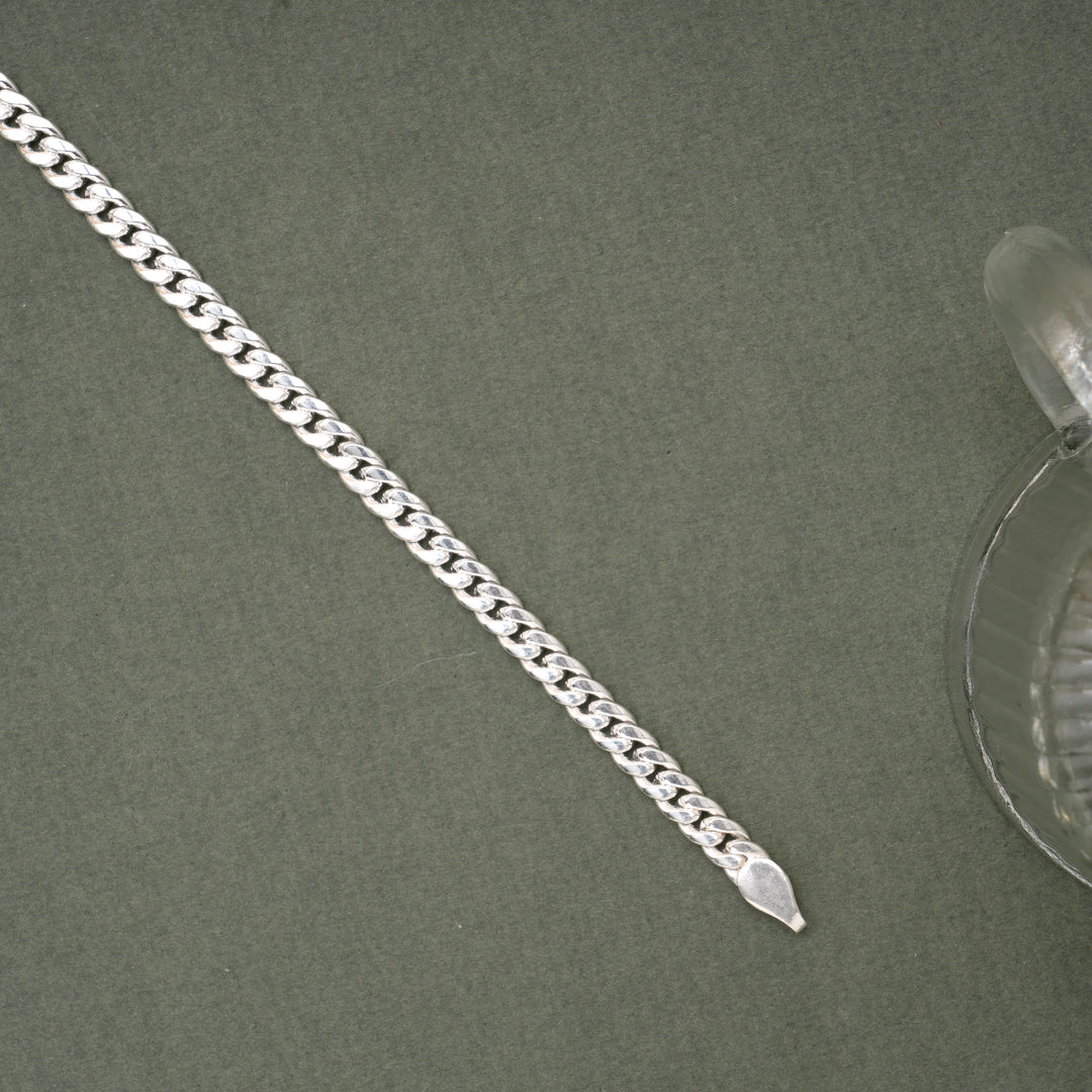 Bold Figaro Design Silver Men’s Bracelet