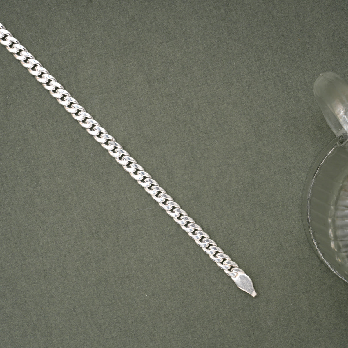 Bold Figaro Design Silver Men’s Bracelet