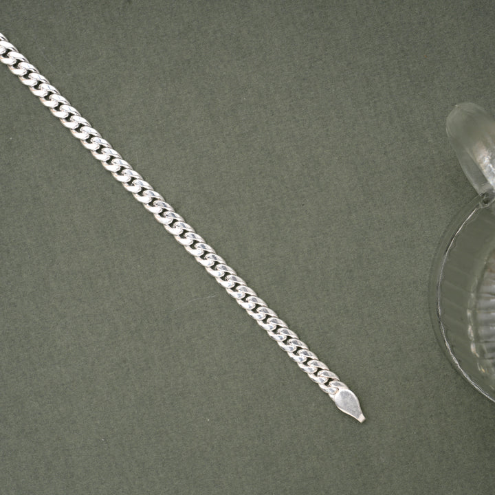 Bold Figaro Design Silver Men’s Bracelet