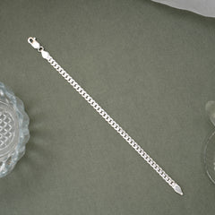 Bold Figaro Design Silver Men’s Bracelet
