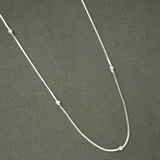Fancy Ball Smooth Silver Women’s Chain