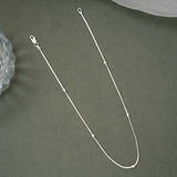 Fancy Ball Smooth Silver Women’s Chain