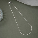 Stylish Tri Ball Design Silver Women’s Chain