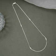 Stylish Tri Ball Design Silver Women’s Chain