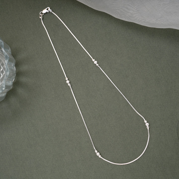 Stylish Tri Ball Design Silver Women’s Chain