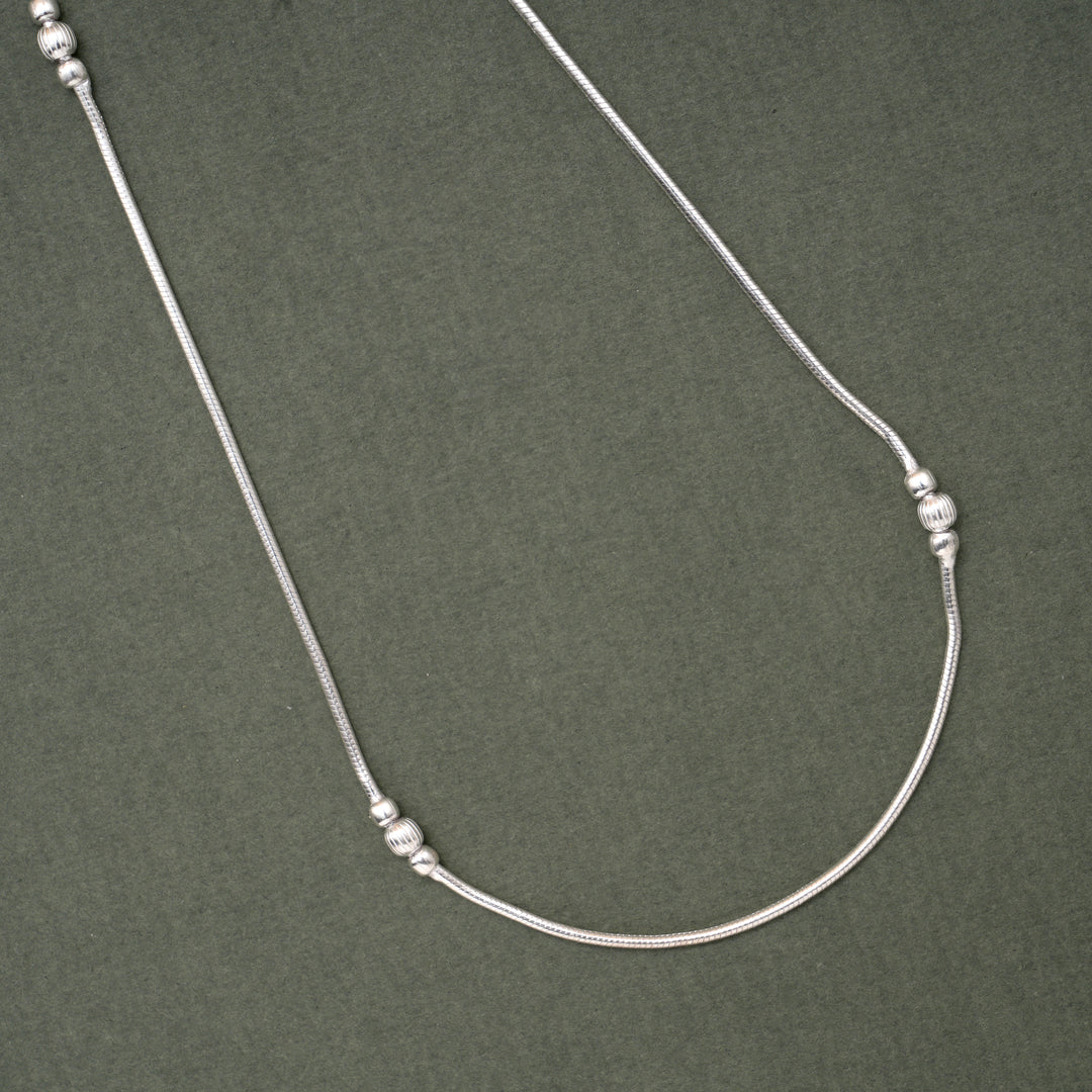Stylish Tri Ball Design Silver Women’s Chain