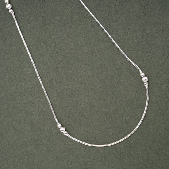 Stylish Tri Ball Design Silver Women’s Chain