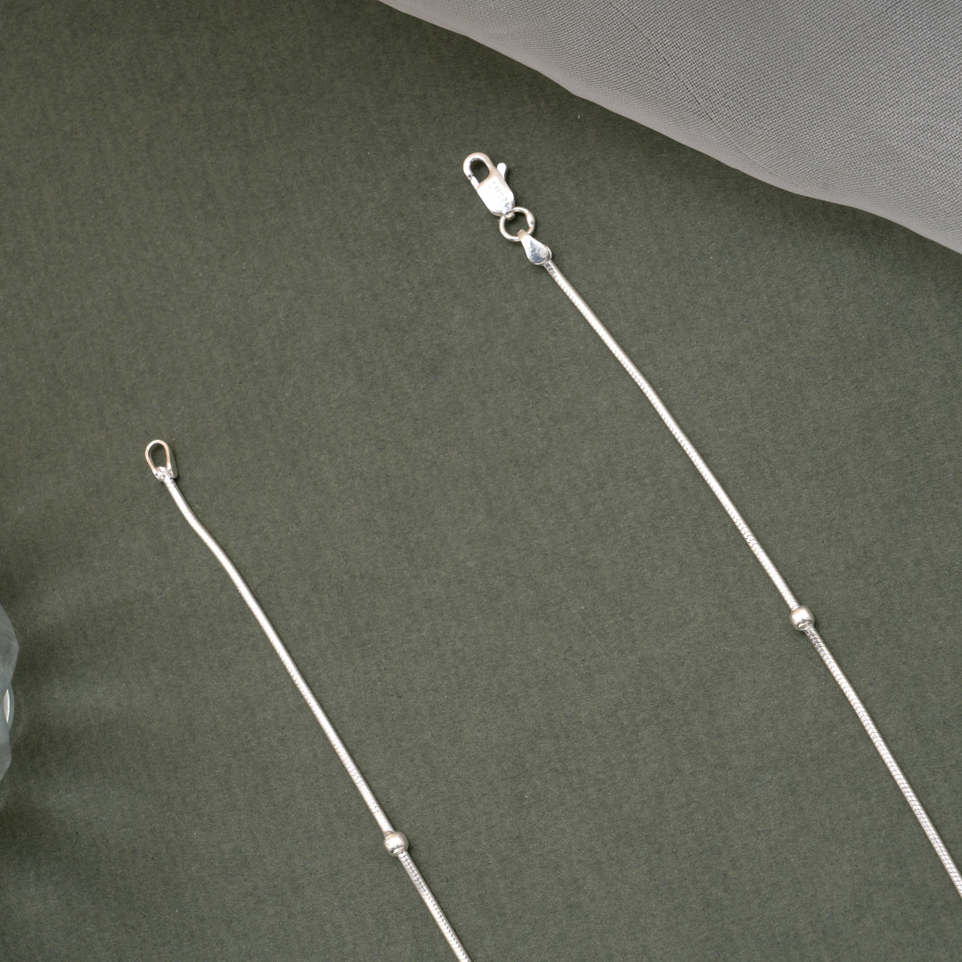 Classic Balls Design Silver Women’s Chain