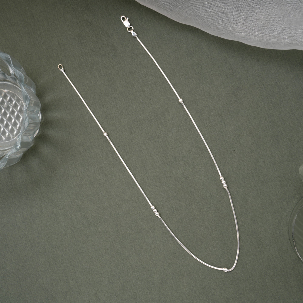 Classic Balls Design Silver Women’s Chain