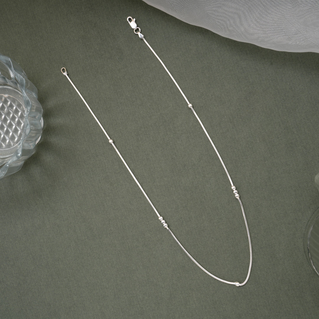 Classic Balls Design Silver Women’s Chain