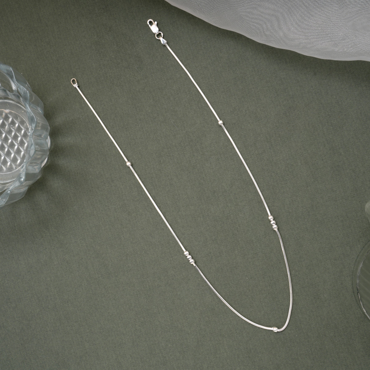 Classic Balls Design Silver Women’s Chain