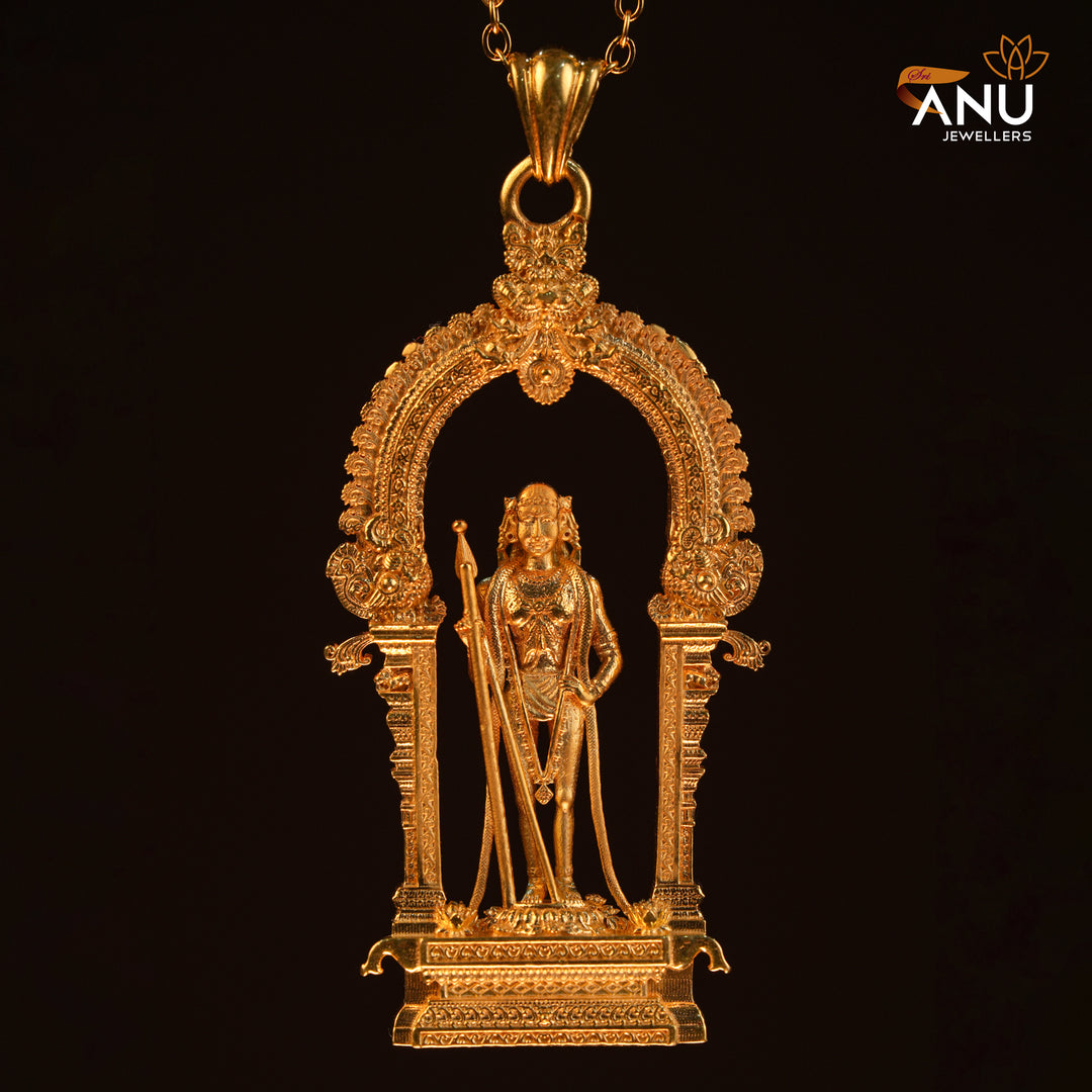 Divine Palani Dhandayuthapani Customised Gold Pendant