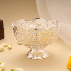Goddess Lotus Lakshmi Silver Santhana Pela