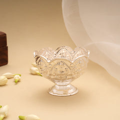 Sacred Lakshmi Lotus Silver Santhana Pela