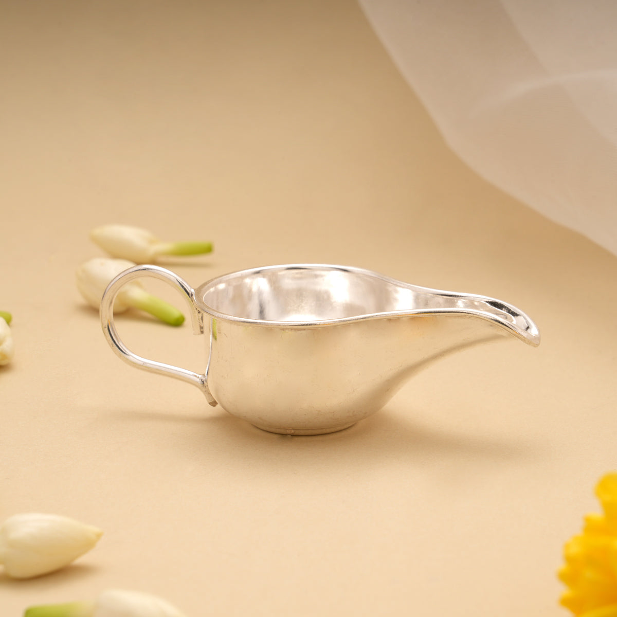 Stylish Design Silver Baby Feeding Spoon
