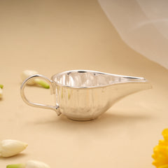 Joyful Silver Baby Feeding Spoon