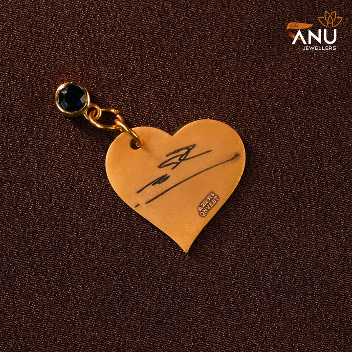 Customised Fingerprint Heart Gold Pendant
