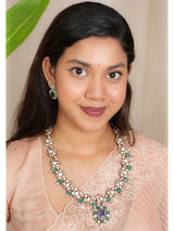 Emerald Pearl Long Necklace