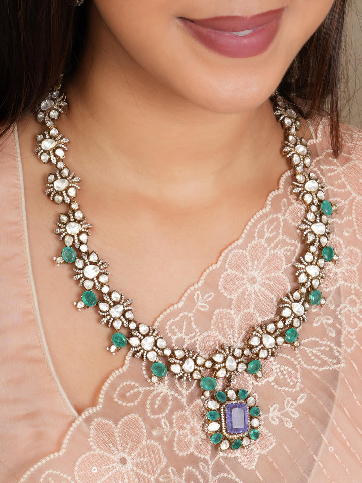Emerald Pearl Long Necklace
