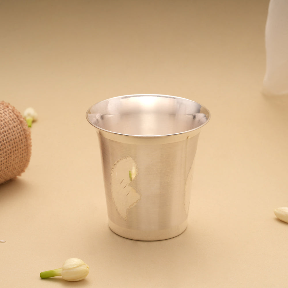 Premium Petal Shape Silver Tumbler
