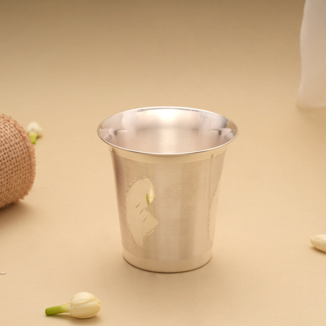 Premium Petal Shape Silver Tumbler