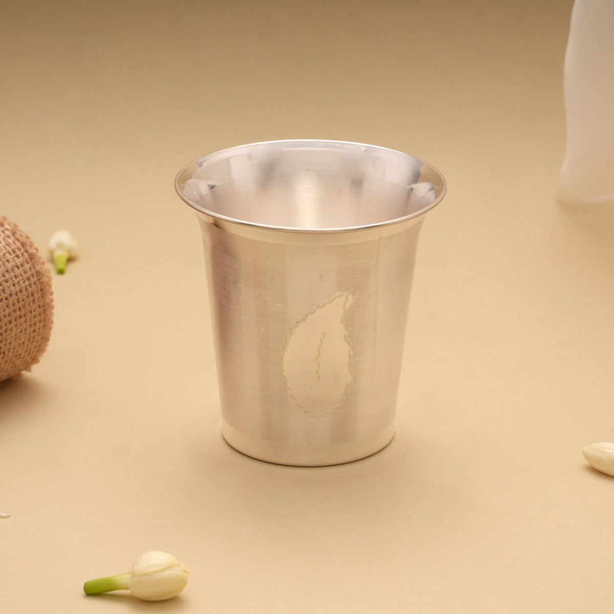 Classic Leaf Silver Tumbler