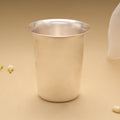 Majestic Single Leaf Design Silver Tumbler